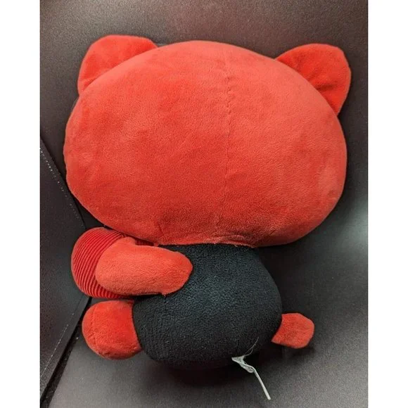 Big Large Sanrio Hello Kitty Plush Stuffed Doll Red Black Apple ~ Rare, HTF